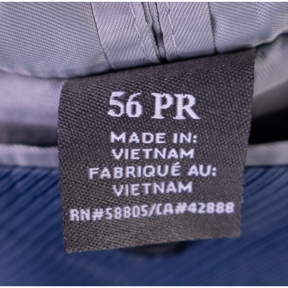 Oak Hill Mens Sport Coat Suit Jacket Blazer Solid Gray Sz 56PR Two Button EUC - Picture 12 of 14